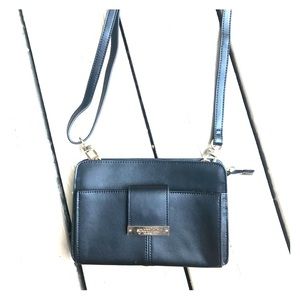 Black Leather Spartina Crossbody Bag